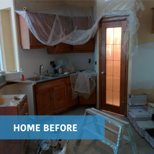 Kitchen during renovation.